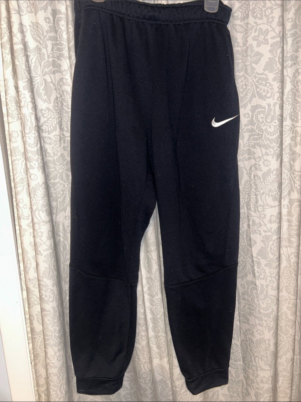 Nike Black Sweatpants with White Swoosh